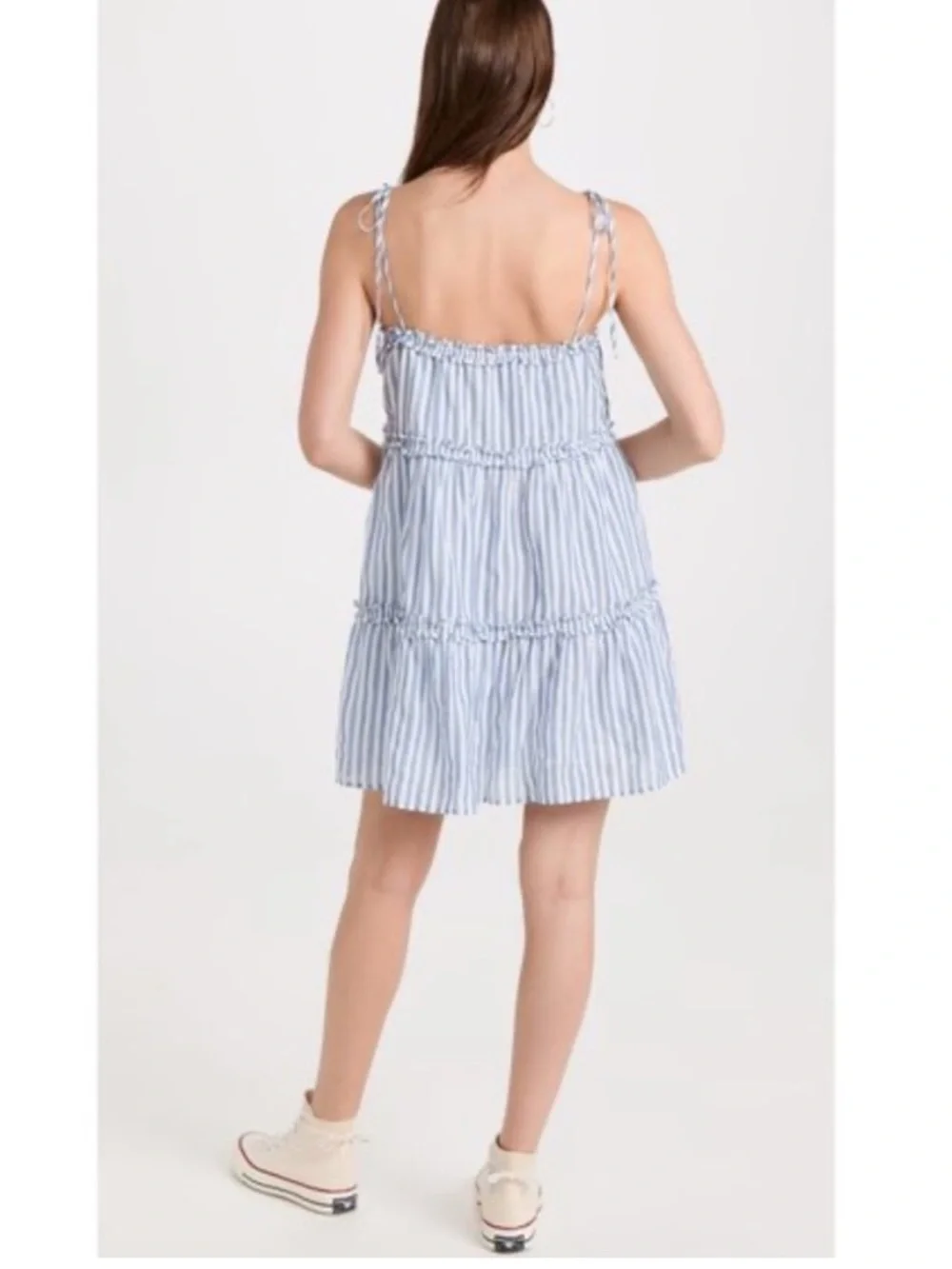 Rails Caralyn Lighthouse Striped Tiered MiniDress Coastal Beach Summer Coverup M